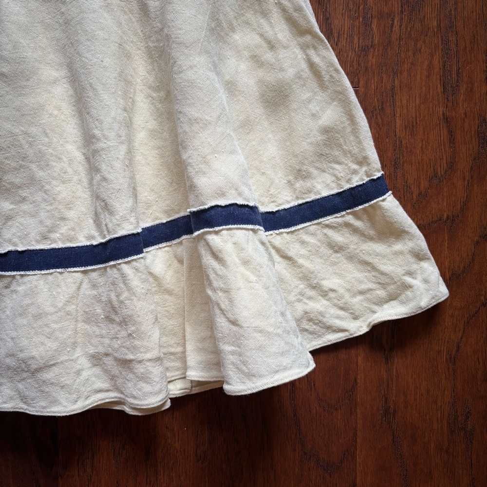 Ralph Lauren Purple Label Linen Flounce Skirt Italy | Size 8 - Picture 7 of 9